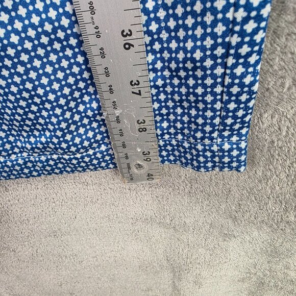 Womens 2 Pc Miss Elaine Blue Micro Dot Pajama Shirt & Pant Set Sleepwear Size M - Picture 13 of 15